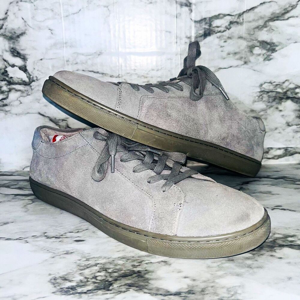 Kenneth Cole New York Gray Suede Low Top Lace Up Sneakers Men Size 8.5M